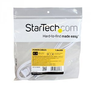 Startech VW2476 .com 6 Ft White Standard Laptop Power Cord - Nema 1-15