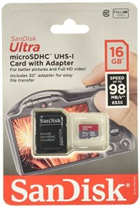 Western SDSQUNC-016G-AN6IA Sandisk Ultra Microsdhc Memory Card, 16gb, 