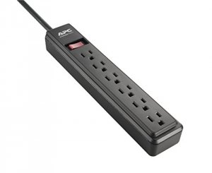 Apc PZ62B Apc Surge Protector  Power Strip 2 Feet 6 Outlet 120 Volts B