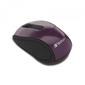 Verbatim 97473 Wireless Mini Travel Optical Mouse - Purple - Purple