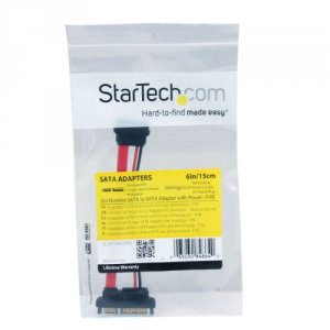 Startech SLSATAADAP6 6in Slimline Sata To Sata Adapter With Power - Fm