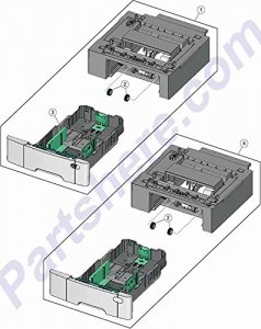 Lexmark 40X2285 550 Sheet Paper Tray Assembly For Duo Drawer