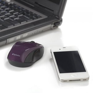 Verbatim 97666 Wireless Nano Notebook Optical Mouse, , Purple