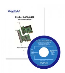 Highpoint RR644L Rocketraid 644l Esata 6gb S 4ports Pcie 2.0x4 Raid 0 