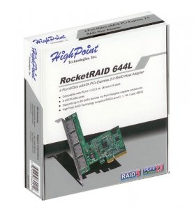 Highpoint RR644L Rocketraid 644l Esata 6gb S 4ports Pcie 2.0x4 Raid 0 