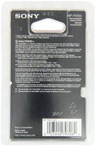 Sony NPFW50 Battery Pack Alpha Infolithium W Series