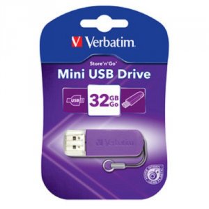 Verbatim 49833 Store 'n' Go Mini Usb Flash Drive, , 32gb, Usb 2.0, Vio