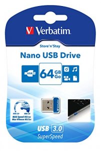 Verbatim 98711 Store 'n' Stay Nano Usb Flash Drive, , 64gb, Usb 3.0, B