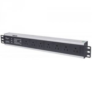 Intellinet 714013 7-way Power Strip With Surge Protection, 1.5u 19 Rac