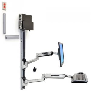 Ergotron 45-359-026 Lx Sit-stand Wall Mount System With Small Black Cp