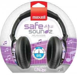 Maxell 190296 Safe Soundz Headphone      Age 6 9 Girl Purple