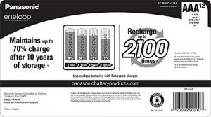 Panasonic BK-4MCCA12BA 12pk Eneloop Aaa Battery