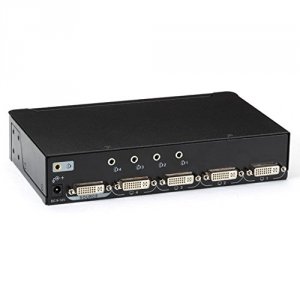 Black AVSP-DVI1X4 1 X 4 Dvi D Splitter Withaudio And Hdcp