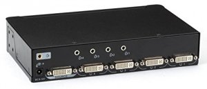 Black AVSP-DVI1X4 1 X 4 Dvi D Splitter Withaudio And Hdcp