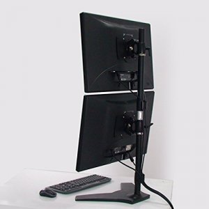 Amer AMR2S32V Dual Verticle Monitor Mount Stand For 2 Larger Led Or Lc