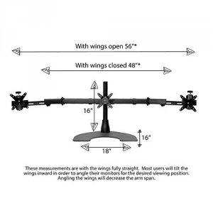 Ergotech 100-D16-B03-TW Triple Tw Lcd Monitor Desk Stand