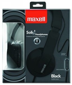 Maxell 290103 Solid2 Black Headphones - Stereo - Mini-phone (3.5mm) - 