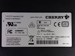 Cherry G80-11900LUMEU-2 G80 Touchboard 104key Usb Blk