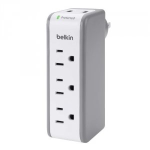 Belkin BST300BG 3-outlet Mini Surge Protector With Usb Ports (2.1 Amp)