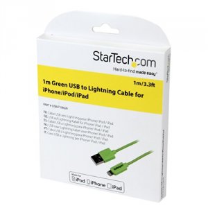 Startech USBLT1MGN 1m 8pin Lightning Conn To Usb Cbl For Iphone Ipod I