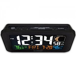 Lacrosse 617-1485B Atomic Color Alarm Clock        W Indoor Temperatur