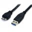 Startech USB3SAUB3BK 3 Ft Black Superspeed Usb 3.0 Cable A To Micro B 