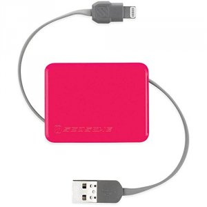 Scosche I2BOXPK Box Retract Charge Sync Cable   Pink Iphone 55s5c Ipad