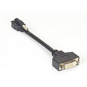 Black VAL-HDMIDVI 15cm Locking Hdmi Cable Male    To Dvi Adapter Femal