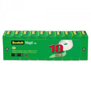 3m 810P10K Scotch 34w Magic Tape - 27.78 Yd Length X 0.75 Width - 1 Co