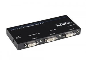 Black AVSP-DVI1X2 1 X 2 Dvi-d Splitter With Audio And Hdcp