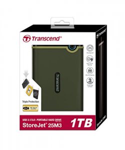 Transcend TS1TSJ25M3G 1tb Slim Storejet2.5inch  M3g, Portable Hdd