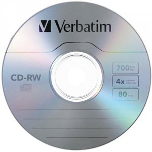 Verbatim 95117 700mb Cd-rw Discs, 2x-4x Speed, 1 Pack