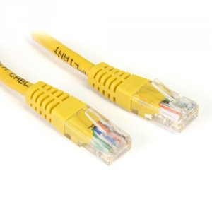 Startech M45CROSS1YL 1ft Cat 5e Yellow Rj45 Molded Crossover Network P