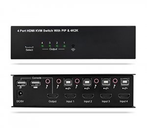 Siig DHCEKV0612S1 Accessory Ce-kv0612-s1 4x1 Usb Hdmi Kvm Switch With 