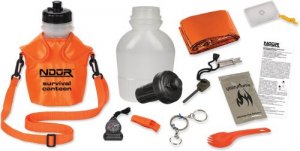 Ndur 52067 46 Oz.survival Canteen Kit, Orange