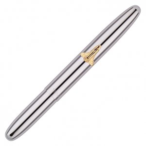 Fisher 600SH Space Pen Bullet Space Pen With Shuttle Emblem Chrome