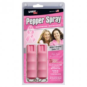 Sabre HCNBCF04 Red Pepper Spray 2-pack Police Strength Pink Case Quick