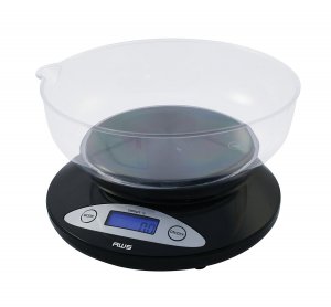 American 2KBOWLBK Black 2000g Capacity Digital Kitchen Scale 2k-bowl-b