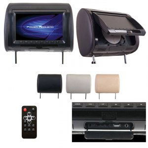 Power HDVD91CC 9quot; Headrest Monitor 3-color Skins Lcddvd Usbsd Sold