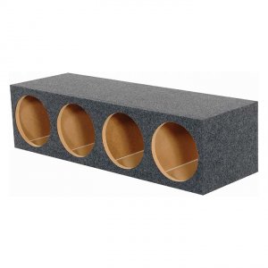 Qpower QHD124HOLE 12-inch 4-hole Mdf Empty Subwoofer Enclosure Box