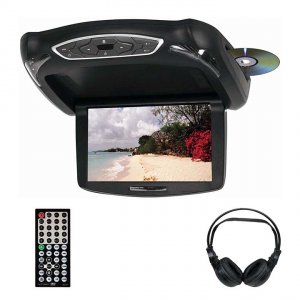 Tview T102DVFD 10.2quot; Tft Lcd Flip Down Monitor Dvd Headphones Remo