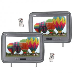 Tview T122PLGR 12.1 Headrest Monitor Ir Transmitter Remotes Gray Pair