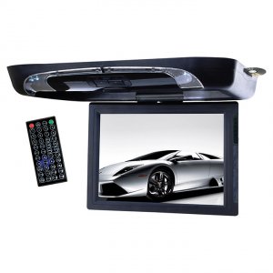 Tview T1591DVFDBK 15 Flip Down Monitor With Dvd Player Usbsd Irfm Tran