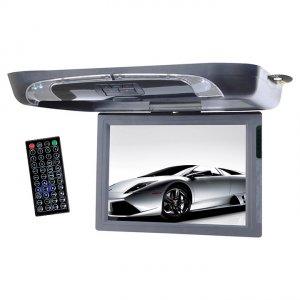 Tview T1591DVFDGR 15 Flip Down Monitor With Dvd Player Usbsd Irfm Tran