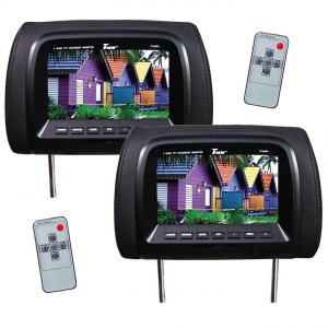 Tview T726PLBK 7 Tftlcd Car Headrest And Monitorpair Black