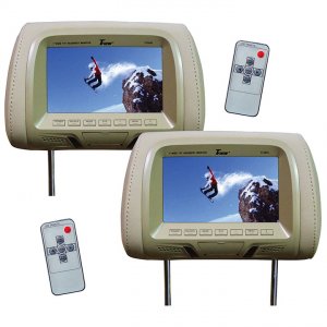 Tview T726PLTAN 7 Tftlcd Car Headrest With Monitor Pairtan