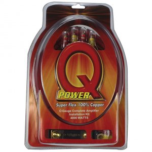 Qpower 0GAMPKITCOPPER 0 Gauge Amp Kit 100% Copper