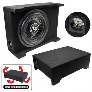 Audiopipe APSBSP10BDF 10 Loaded Sealed Enclosure 600 Watts Shallow Mou