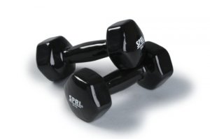 Spri DB8 Deluxe Vinyl Dumbbells  8lb Pair  Dark Brown