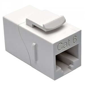 Tripp N235-001-WH Cat6 Straight-through Modular In-line Snap-in Couple